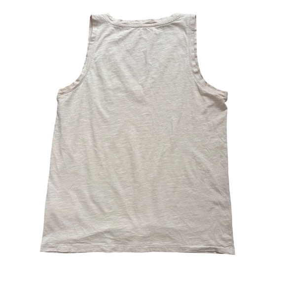 Madewell Womens Slub Cotton V-Neck Tank Top Tan Beige MD045 Size S - Picture 2 of 7